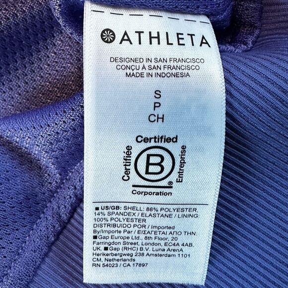 NWT Athleta Lightweight Brooklyn Bomber Jacket Geometric Periwinkle Blue Pockets - Picture 8 of 16